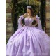 Lilac Quinceanera Dresses Sweetheart Neck 2024 Ball Gown Princess Dress Lace Appliques Sleeveless Vestidos De 15 Anos