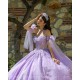 Lilac Quinceanera Dresses Sweetheart Neck 2024 Ball Gown Princess Dress Lace Appliques Sleeveless Vestidos De 15 Anos