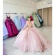 Cape Sleeve Pink Quinceanera Dress Sweet 15 Gowns Lace Appliques Wear Pageant Sweetheart Neck 2024 Ball Gown Princess Dresses