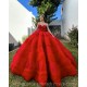 Ruffled Red Quinceanera Dress Birthday Party Dresses Sleeveless Sweetheart Neck Vestidos De 15 Anos