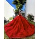 Ruffled Red Quinceanera Dress Birthday Party Dresses Sleeveless Sweetheart Neck Vestidos De 15 Anos