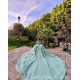 Sage Green Quinceanera Dress Off Shoulder Vestidos De 15 Anos Sequin Wear Pageant Sweetheart Neck Sweet 15 Prom Party Dresses