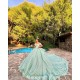 Sage Green Quinceanera Dress Off Shoulder Vestidos De 15 Anos Sequin Wear Pageant Sweetheart Neck Sweet 15 Prom Party Dresses