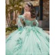 Sagr Green Quinceanera Dresses Sweetheart Neck 2024 Ball Gown Sleeveless Princess Dress Lace Appliques Vestidos De 15 Anos