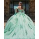 Sagr Green Quinceanera Dresses Sweetheart Neck 2024 Ball Gown Sleeveless Princess Dress Lace Appliques Vestidos De 15 Anos