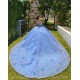 Sleeveless Sky Blue Quince Dress Crystal Birthday Party Gowns Sweetheart Neck Sequin Girls Ball Gown Sweet 16 Dresses