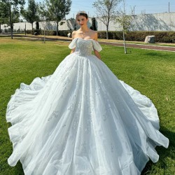 Off Shoulder Wear Pageant White Quince Dress Sweetheart Neck Girls Sweet 16 Dresses Sequin Lace Appliques Vestidos De 15 Anos