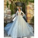 Girls Sweet 16 Dresses Appliques Lace White Quince Dress V Neck Vestidos De 15 Anos Sequin Wear Pageant With Cape Sleeve