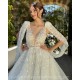 Girls Sweet 16 Dresses Appliques Lace White Quince Dress V Neck Vestidos De 15 Anos Sequin Wear Pageant With Cape Sleeve