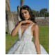 Sleeveless White Quinceanera Dresses V Neck 2024 Ball Gown Princess Dress Lace Appliques Sweet 15 Prom Party Dress