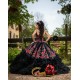 Sweetheart Neck Vestidos De 15 Anos Black Ruffled Quinceanera Dress Embroidered Girls Sweet 16 Dresses Sleeveless 2024 Wear Pageant