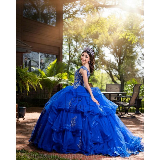 Off Shoulder Vestidos De 15 Anos Blue Quinceanera Dress Lace Appliques Girls Sweet 16 Dresses Sweetheart Neck Women 2024 Ball Gown