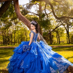 Off Shoulder Vestidos De 15 Anos Blue Quinceanera Dress Lace Appliques Girls Sweet 16 Dresses Sweetheart Neck Women 2024 Ball Gown