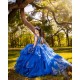 Off Shoulder Vestidos De 15 Anos Blue Quinceanera Dress Lace Appliques Girls Sweet 16 Dresses Sweetheart Neck Women 2024 Ball Gown