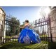 Sweetheart Neck Blue Quinceanera Dress Off Shoulder Vestidos De 15 Anos Women 2024 Ball Gown Lace Appliques Girls Sweet 16 Dresses With Bow