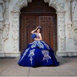 Sleeveless Vestidos De 15 Anos Blue Quinceanera Dress Sweetheart Neck Women 2024 Ball Gown Gold Lace Appliques Girls Sweet 16 Dresses