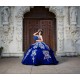 Sleeveless Vestidos De 15 Anos Blue Quinceanera Dress Sweetheart Neck Women 2024 Ball Gown Gold Lace Appliques Girls Sweet 16 Dresses