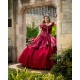 Sweetheart Neck Burgundy Quinceanera Dress Instagram Gowns Lace Appliques Girls Sweet 16 Dresses Off Shoulder Wear Pageant