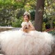 Crystal Ruffled Champagne Quinceanera Dress Instagram Gowns Girls Sweet 16 Dresses Sleeveless 15 Birthday Party Robe