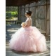 Crystal Ruffled Champagne Quinceanera Dress Instagram Gowns Girls Sweet 16 Dresses Sleeveless 15 Birthday Party Robe