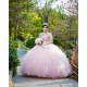 Crystal Ruffled Champagne Quinceanera Dress Instagram Gowns Girls Sweet 16 Dresses Sleeveless 15 Birthday Party Robe