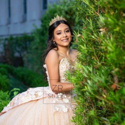 Instagram Gowns Champagne Quinceanera Dress Sweetheart Neck Sequin Lace Appliques Girls Sweet 16 Dresses Wear Pageant With Bow