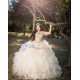 Ruffled Champagne Quinceanera Dress Sleeveless 15 Birthday Party Robe Pearl Instagram Gowns V Neck Girls Sweet 16 Dresses