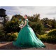 Off Shoulder Emerald Green Quinceanera Dress Vestidos De 15 Anos V Neck Women 2024 Ball Gown Lace Appliques Girls Sweet 16 Dresses With Bow