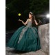 Sleeveless Emerald Green Quinceanera Dress Sweetheart Neck Vestidos De 15 Anos Lace Appliques Girls Sweet 16 Dresses 2024 Wear Pageant