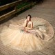 Gold Quinceanera Dress Sleeveless 15 Birthday Party Robe Sequin Crystal Instagram Gowns Lace Appliques Sweetheart Neck Girls Sweet 16 Dresses