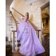 Off Shoulder Lilac Quinceanera Dress Instagram Gowns 3D Flowers Girls Sweet 16 Dresses Chandelier Sleeve Wear Pageant