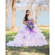 Ruffled Lilac Quinceanera Dress Instagram Gowns Sweetheart Neck Girls Sweet 16 Dresses Crystal Sleeveless 15 Birthday Party Robe