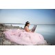 Instagram Gowns Pink Quinceanera Dress Off Shoulder Lace Appliques Girls Sweet 16 Dresses Off Shoulder Wear Pageant