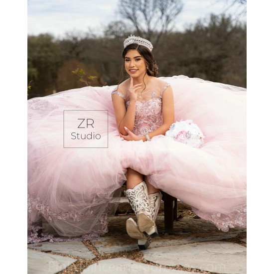 Pink Quinceanera Dress Sleeveless Sequin Instagram Gowns Lace Appliques Girls Sweet 16 Dresses 15 Birthday Party Robe