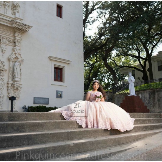 Sleeveless Pink Quinceanera Dress Sequin Instagram Gowns Lace Appliques Girls Sweet 16 Dresses Wear Pageant 15 Birthday Party Robe