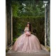 Pink Quinceanera Dress Sweetheart Neck Vestidos De 15 Anos Sequin Girls Sweet 16 Dresses Off Shoulder 2024 Wear Pageant