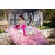 Pink Ruffled Quinceanera Dress Off Shoulder 15 Birthday Party Robe Pearl Instagram Gowns Sweetheart Neck Girls Sweet 16 Dresses