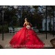 Red Quinceanera Dress Detachable Vestidos De 15 Anos Sweetheart Neck Women 2024 Ball Gown Lace Appliques Girls Sweet 16 Dresses With Bow