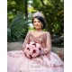 Rose Gold Quinceanera Dress Long Sleeve Vestidos De 15 Anos Sweetheart Neck Women 2024 Ball Gown Lace Appliques Girls Sweet 16 Dresses