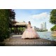 Rose Gold Quinceanera Dress Sleeveless 15 Birthday Party Robe Sequin Instagram Crystal Gowns Lace Appliques Girls Sweet 16 Dresses