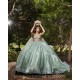 Cape Sleeve Sage Green Quinceanera Dress Vestidos De 15 Anos Sweetheart Neck Girls Sweet 16 Dresses Lace Appliques 2024 Wear Pageant