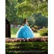 Sky Blue Ruffled Quinceanera Dress Sleeveless 15 Birthday Party Robe Sequin Crystal Instagram Gowns Sweetheart Neck Girls Sweet 16 Dresses