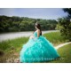 Verdigris Quinceanera Dress Ruffled Sleeveless 15 Birthday Party Robe Instagram Gowns Girls Sweet 16 Dresses