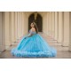 Off Shoulder Aqua Quinceanera Dress Sweetheart Sweet 15 Gowns Wear Pageant Ruffled 2024 Ball Gown Princess Dresses