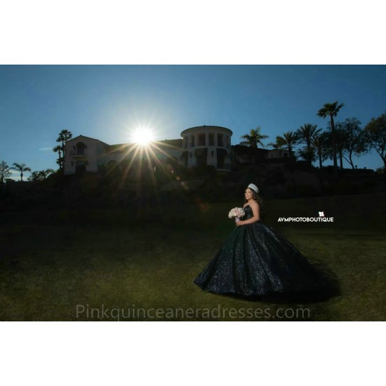 Sweetheart Neck Black Quince Dress 2024 Instagram Gowns Sequin Birthday Party Dresses Sleeveless Vestidos De 15 Anos