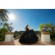 Sweetheart Neck Black Quince Dress 2024 Instagram Gowns Sequin Birthday Party Dresses Sleeveless Vestidos De 15 Anos