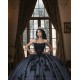 Square Collar Black Quinceanera Dress Sleeveless Sweet 15 Gowns Wear Pageant Lace Appliques 2024 Ball Gown Princess Dresses