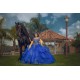 Lace Appliques Blue Quince Dress Birthday Party Dresses Off Shoulder Vestidos De 15 Anos Sweetheart Neck 2024 Instagram Gowns