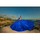 Off Shoulder 2024 Instagram Gowns Blue Quince Dress Lace Appliques Birthday Party Dresses Sweetheart Neck Vestidos De 15 Anos 