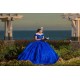 Off Shoulder 2024 Instagram Gowns Blue Quince Dress Lace Appliques Birthday Party Dresses Sweetheart Neck Vestidos De 15 Anos 